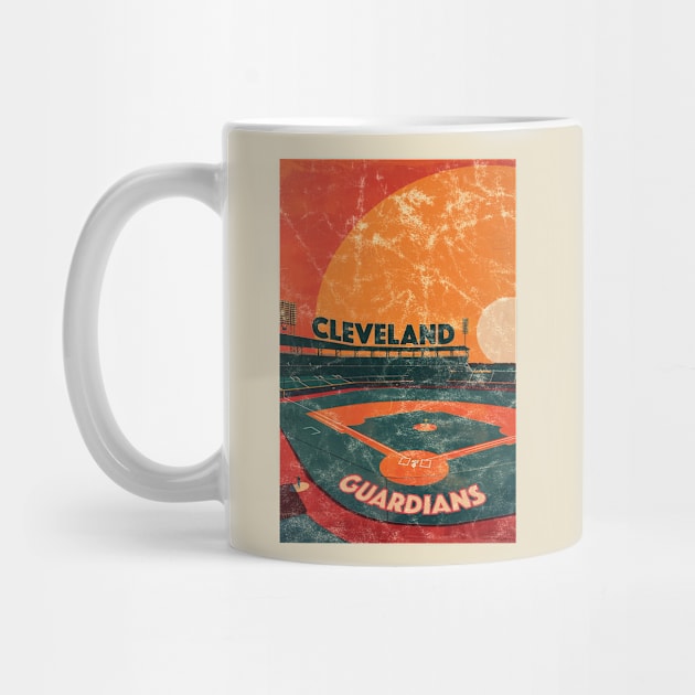 Midcentury Cleveland Guardians Stadium by Rad Love